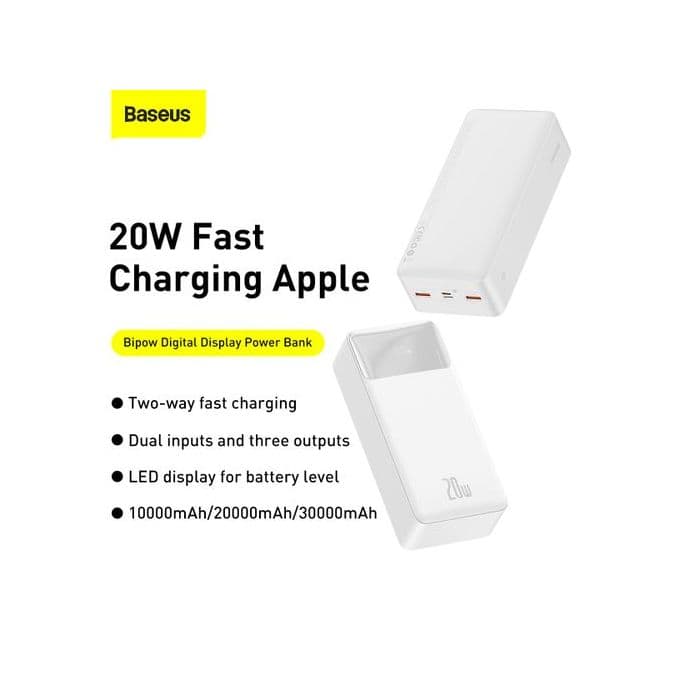 Baseus Power Bank 30000mAh Power Delivery 20W - Noir