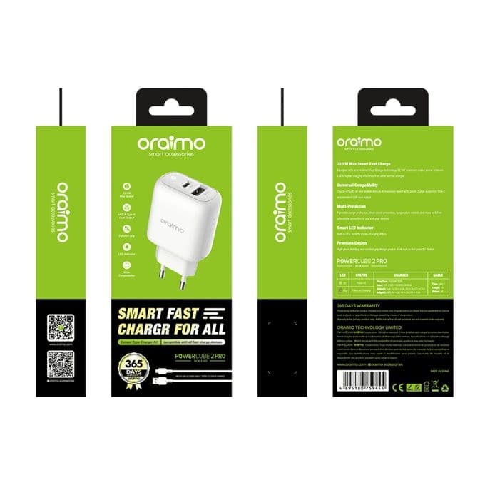 Chargeur Oraimo PowerCube 2 Pro Rapide