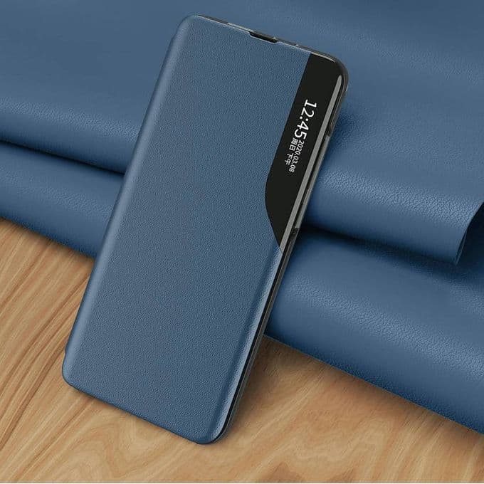 Cover Samsung S21 Plus 5G Simili Cuir Texturé Bleu