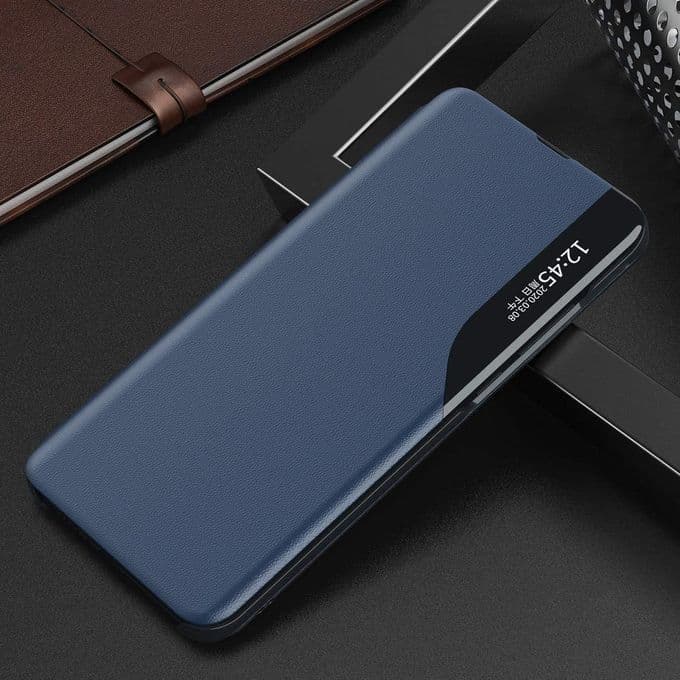 Cover Samsung S20 FE Simili Cuir Texturé Bleu