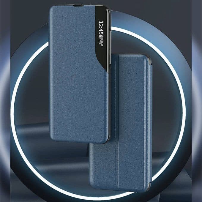 Cover Samsung S22 5G Simili Cuir Texturé Bleu