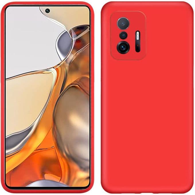 Pochette Xiaomi Mi 11T en Silicone Liquide Rouge