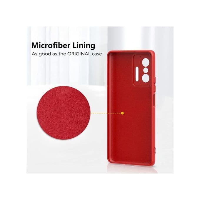 Pochette Xiaomi Mi 11T en Silicone Liquide Rouge