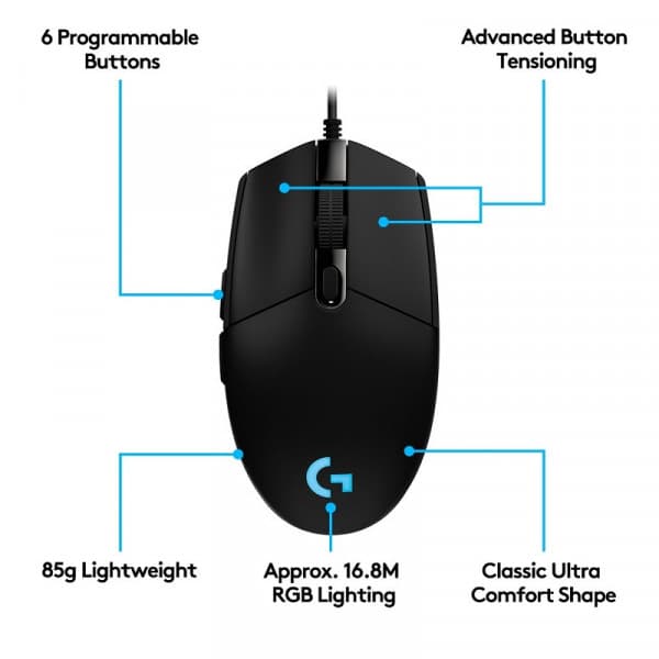 Logitech G102 LightSync RGB - Souris GAMER Noir